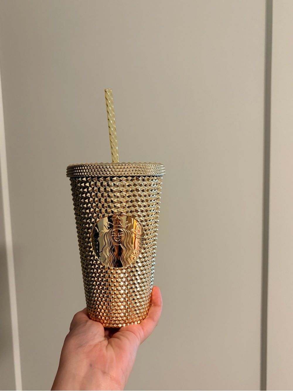 Starbucks Grande Gold Studded Tumbler Cup NWT